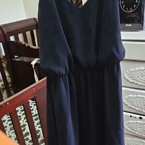 Elegant Navy Blue Women's Dress